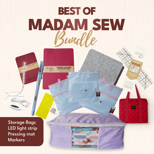 Best of Madam Sew - 2 Light Pink + 1 White Project Bag (3 Pack) - MadamSew