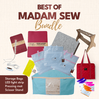 Best of Madam Sew - Favourite Tools - 2 Light Pink + 1 White Project Bags - MadamSew