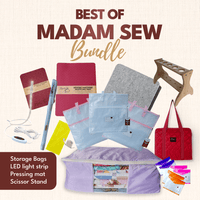Best of Madam Sew - Favourite Tools - 2 Light Pink + 1 White Project Bags - MadamSew