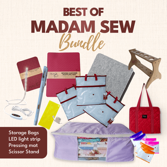 Best of Madam Sew - Favourite Tools with Red Project Bags - MadamSew