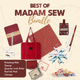 Best of Madam Sew - (Rotating Mat + Stamp + Quarter Inch Ruler + XL Clips + Red Ink Pad + Clamps) - MadamSew