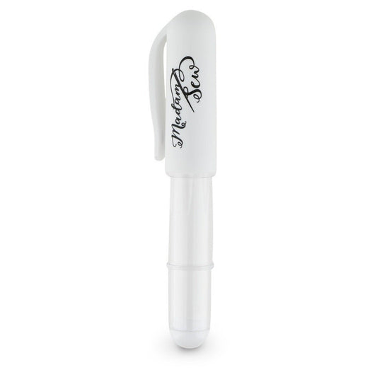 White Chalk Marker for Sewing and Quilting by MadamSew on a white background