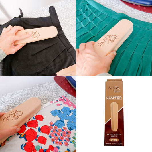 Different uses of a clapper - Pressing for Flatter Seams, Hems and Creases.
