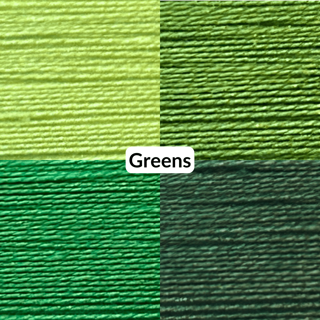 Cotton Thread Set - Greens! For Quilting and Sewing - 8 Spools, 4 Colors, 180 Yards Each - MadamSew