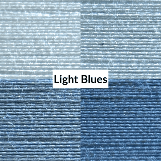 Cotton Thread Set - Light Blues! For Quilting and Sewing - 8 Spools, 4 Colors, 180 Yards Each - MadamSew