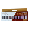 Cotton Thread Set - Mauves! For Quilting and Sewing - 8 Spools, 4 Colors, 180 Yards Each - MadamSew