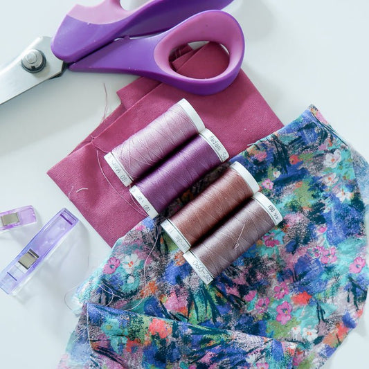 Cotton Thread Set - Mauves! For Quilting and Sewing - 8 Spools, 4 Colors, 180 Yards Each - MadamSew