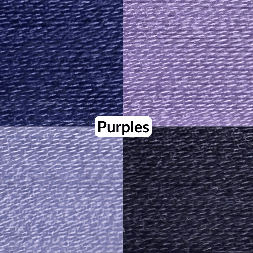 Cotton Thread Set - Purples! For Quilting and Sewing - 8 Spools, 4 Colors, 180 Yards Each - MadamSew