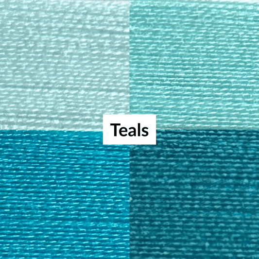 Cotton Thread Set - Teals! For Quilting and Sewing - 8 Spools, 4 Colors, 180 Yards Each - MadamSew