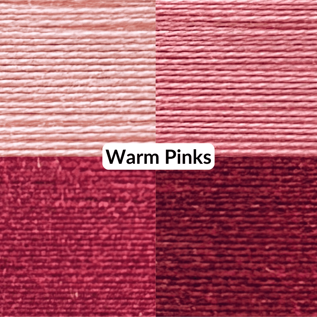 Cotton Thread Set - Warm Pinks! For Quilting and Sewing - 8 Spools, 4 Colors, 180 Yards Each - MadamSew