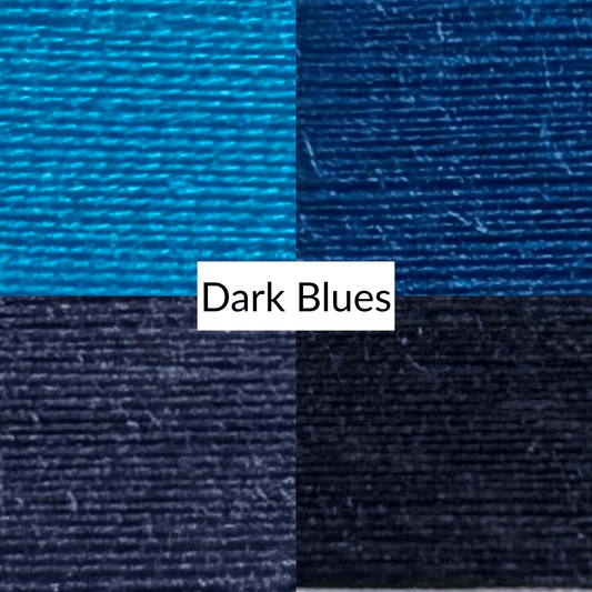Cotton Thread Sets - Dark Blues! For Quilting and Sewing - 8 Spools, 4 Colors, 180 Yards Each - MadamSew