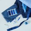 Cotton Thread Sets - Dark Blues! For Quilting and Sewing - 8 Spools, 4 Colors, 180 Yards Each - MadamSew