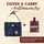 Navy Cover & Carry sewing machine bag shown with a red small accessories bag with clear pockets