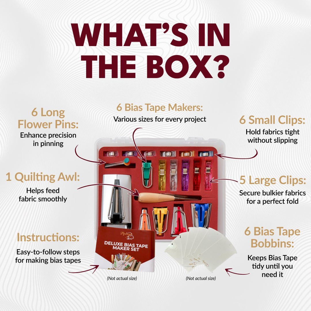 30pc Deluxe Bias Tape Maker Set MadamSew