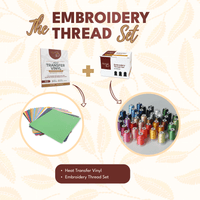 Embroidery Thread Set & Heat Transfer Vinyl Bundle - MadamSew