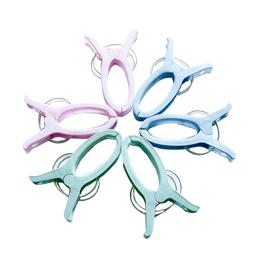 Six Extra Large Jumbo Quilting Clamps in different colors