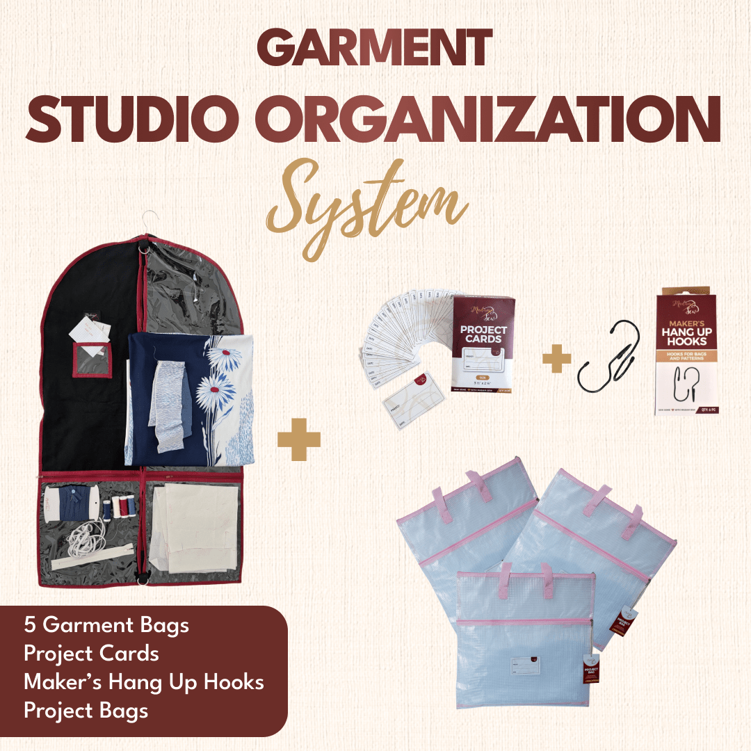Garment Studio Organization System (With Light Pink Project Bags) - MadamSew