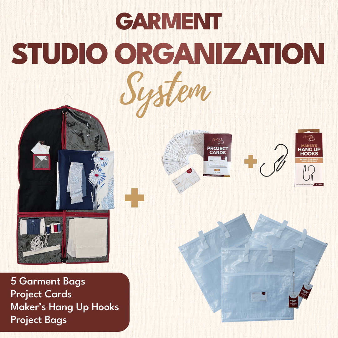 Garment Studio Organization System (With White Project Bags) - MadamSew