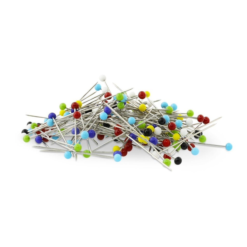 Glass Head Pins - Heat Resistant; 200pc Value Pack - MadamSew