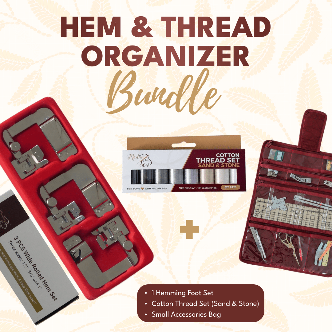 Hem & Thread Organizer Set - Sand & Stone - MadamSew