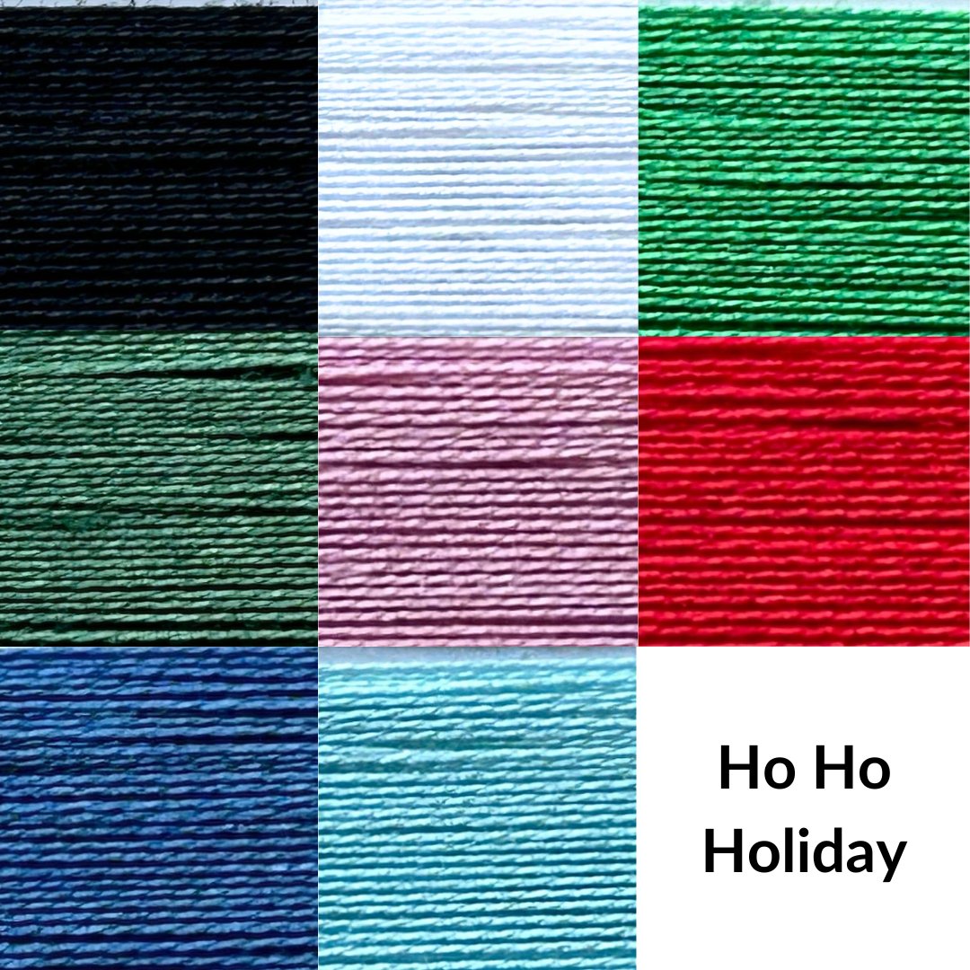 Ho Ho Holiday - Cotton Thread Set - For Quilting and Sewing! - 8 Spools, 180 Yards Each - MadamSew