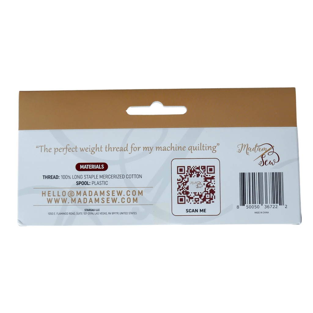 Holiday Must Haves - Cotton Thread Set - For Quilting and Sewing! - 8 Spools, 180 Yards Each - MadamSew