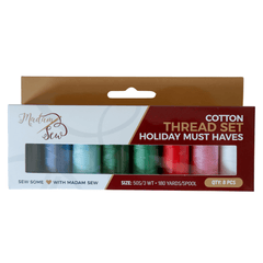 Holiday Must Haves - Cotton Thread Set - For Quilting and Sewing! - 8 Spools, 180 Yards Each