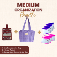 Medium Organization Bundle - Purple Binder Pocket - MadamSew