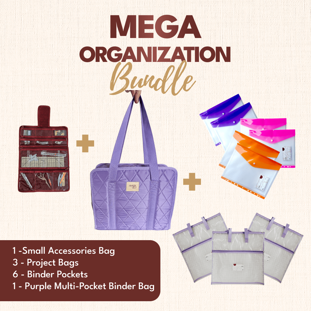 Mega Organization Bundle - 3 Pack Project Bag - Lavender - MadamSew