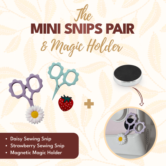 Mini Snips Pair plus Magnetic Holder - MadamSew