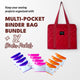 Multi - pocket Binder Bag + 12 Binder Pockets Bundle - MadamSew