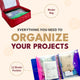 Organize sewing projects with a binder bag and binder pockets