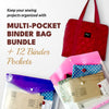 Multi - pocket Binder Bag & 12 Binder Pockets Bundle - MadamSew