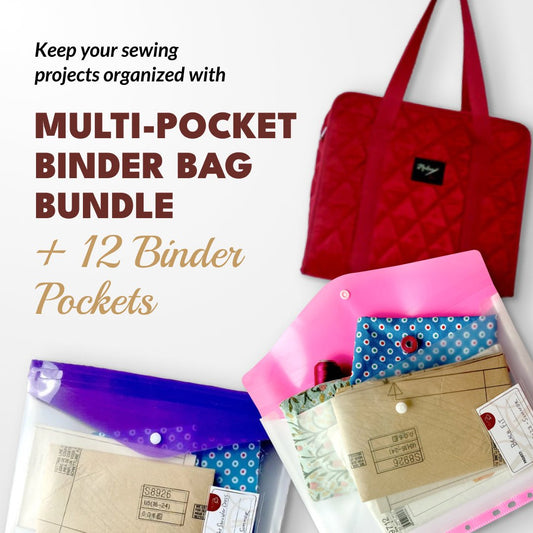 Multi-pocket Binder Bag with 12 Binder Pockets