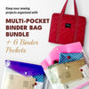 Multi - pocket Binder Bag + 6 Binder Pockets - MadamSew