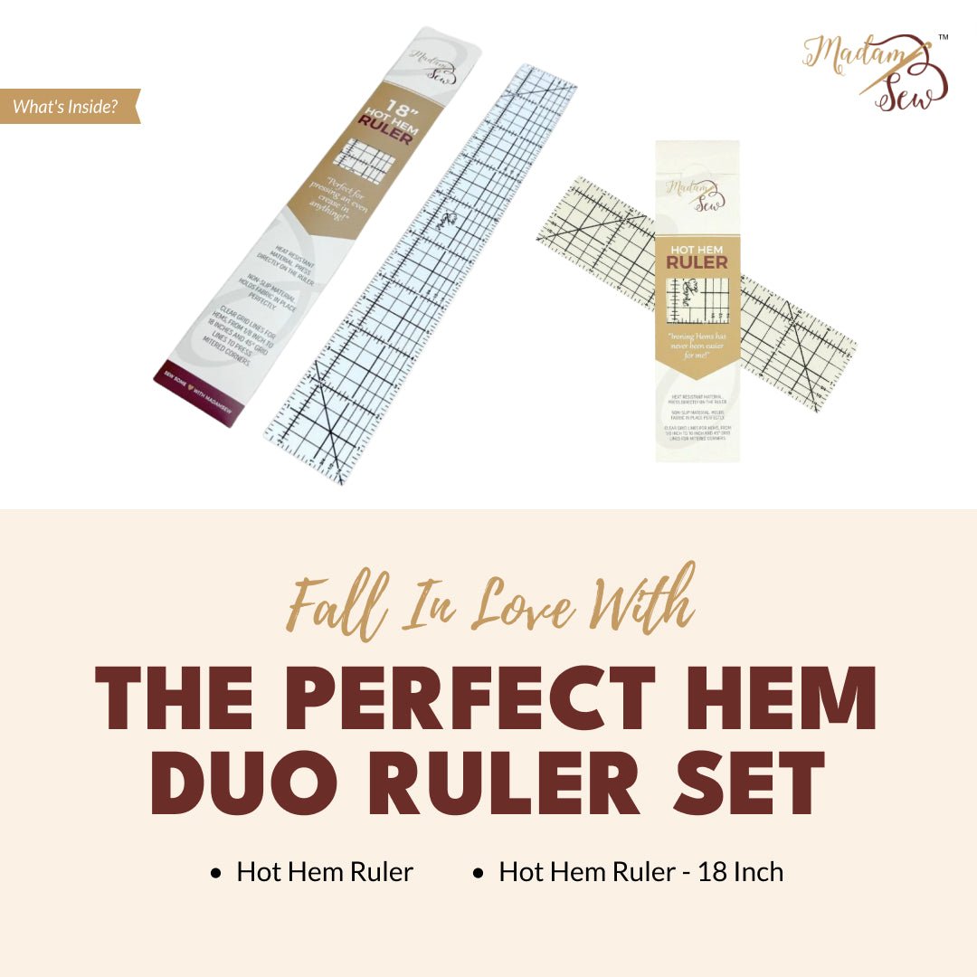 duo hemming bundle with two hot hem rulers