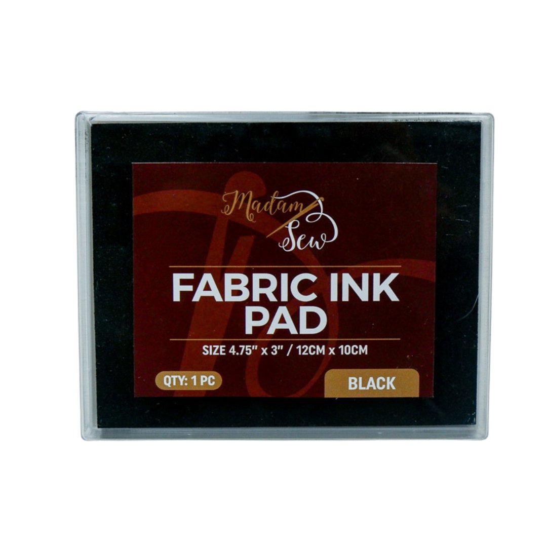 Permanent Fabric Ink Pad - Black or Brick Red - MadamSew