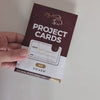 Madam Sew Project Cards package being opened. Project Cards fanned out. Project Cards being used.