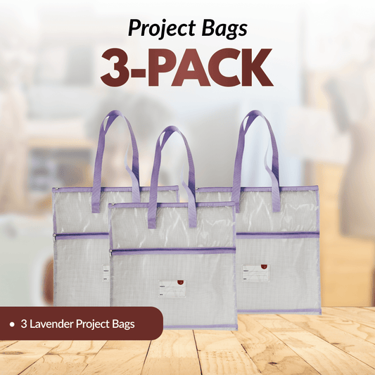 Project Bag 3-Pack - Lavender - MadamSew
