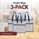 Project Bag 3-Pack - Navy Blue - MadamSew