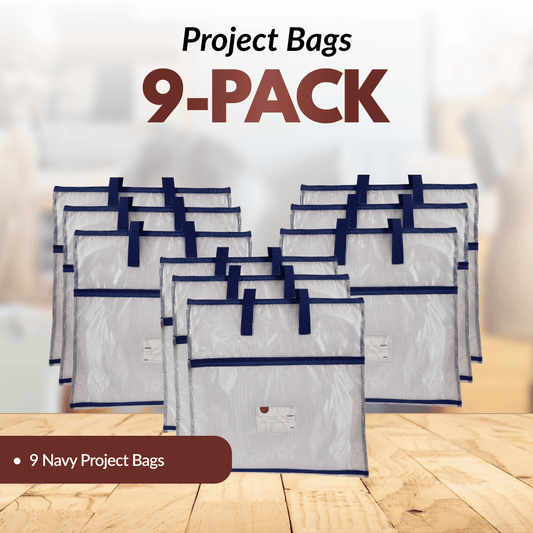 Project Bag 9-Pack - Navy Blue - MadamSew