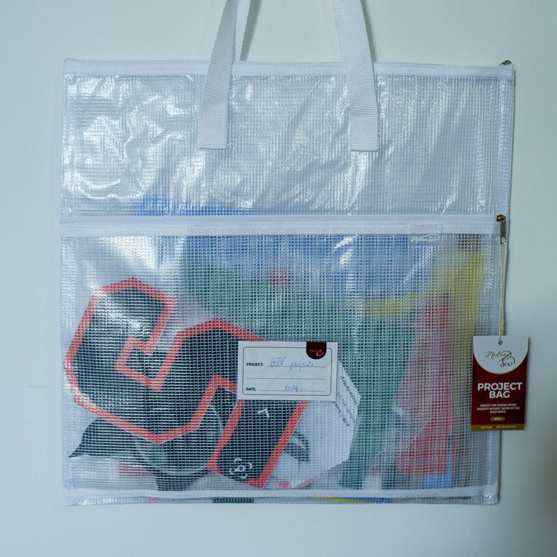 A white Project Bag filled with heat transfer vinyl material