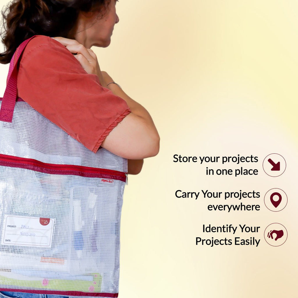 Project Bag - Store Everything for Your Project in One Place - Three colors to choose from! - MadamSew