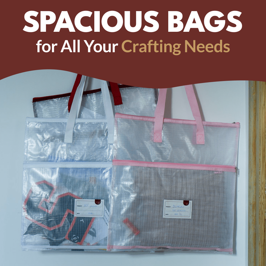 Project Bags - 6 Pack - Four Light Pink with White – MadamSew