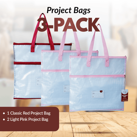 Project Bags - 3 Pack - Two Light Pink - MadamSew