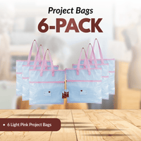 Project Bags - 6 Pack - All - in - Light Pink - MadamSew