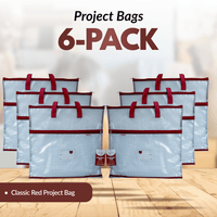 Project Bags - 6 Pack - All - in - Red - MadamSew