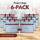 Project Bags - 6 Pack - All - in - Red - MadamSew