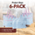 Project Bags - 6 Pack - Four Light Pink with White - MadamSew