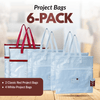 Project Bags - 6 Pack - Four White - MadamSew